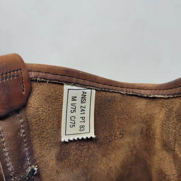 VTG Red Wing Boots 8B Pecos Western Brown Leather Safety Toe Work Nailseat 2265 - Picture 14 of 15